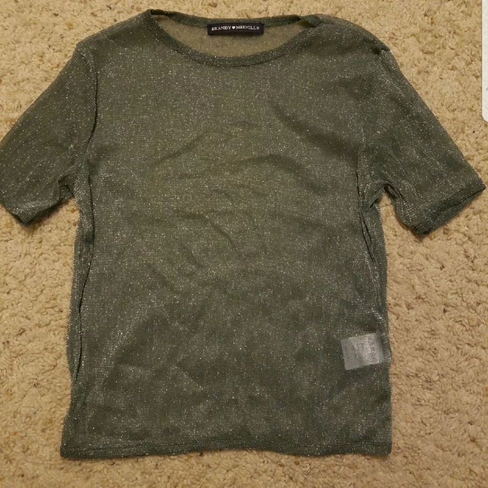 Mesh green  top